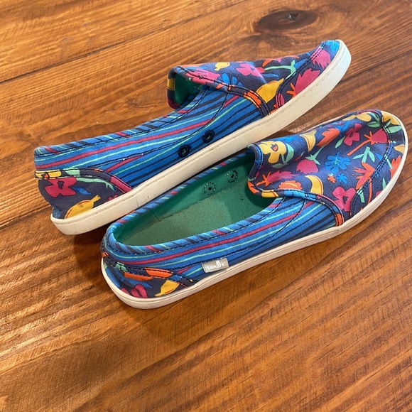 Tropical Print Women’s Sanuk Slip On Shoes size 10 - Picture 4 of 6